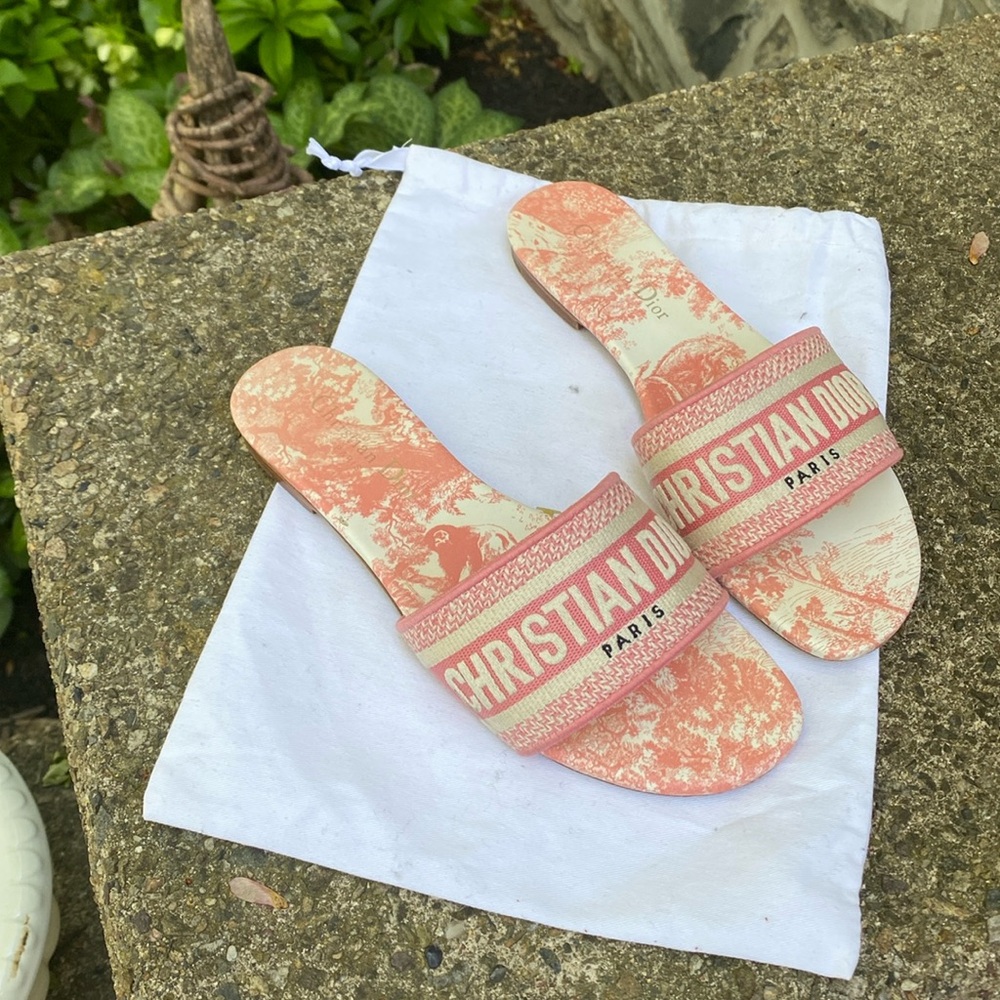 EUC Christian Dior slides